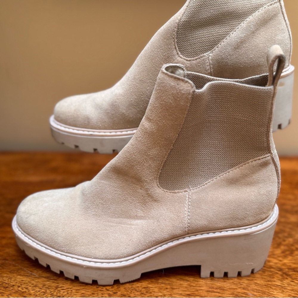 New Dolce Vita Cream Ankle Boots